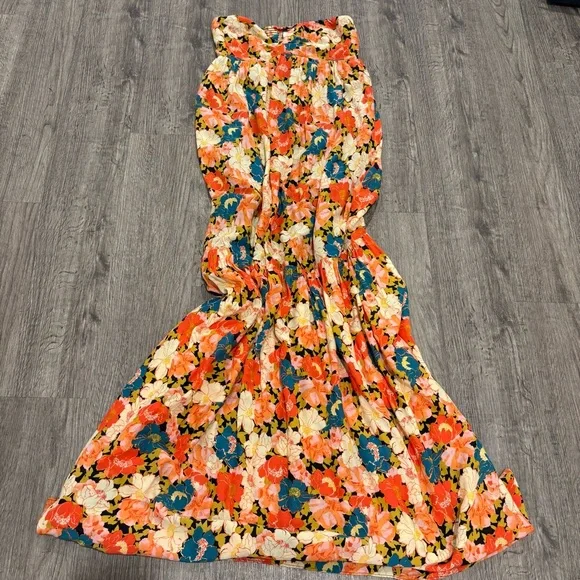 Free People Strapless Floral Maxi Dress Size Small - Picture 11 of 13